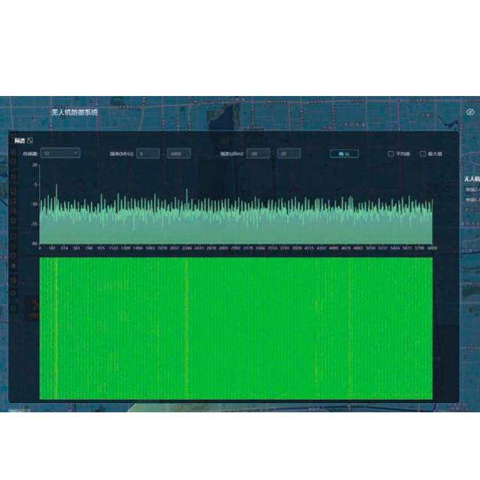3000m-6000m IP66 Detector de drones portátil de 16 GB Sistema de plataforma de comando de enlace 2