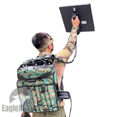 50W / 47dbm 6CH Mochila portátil anti-drone jammer FPV con antena omnidireccional