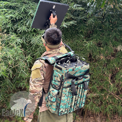 Camuflaje Mochila Drone Jammer 6 Banda 2.4G 5.8G 433M 900M 1.2G 1.5G 2.5KM Rango