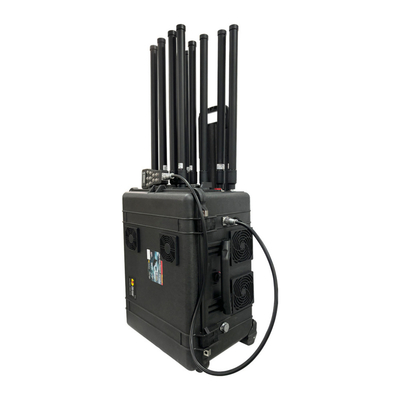 8 Canal 3KM Trolley Style Drone Jammer 1,2 GHz 1,4 GHz 1,5 GHz 2,4 GHz 5.2 GHz 5,8 GHz