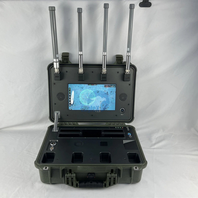 5KM~10KM 360° Espacio aéreo completo IP66 Nivel de protección 900M 1.4G 2.4G 5.2G 5.8GHz 10 horas de operación Detección por detector de drones