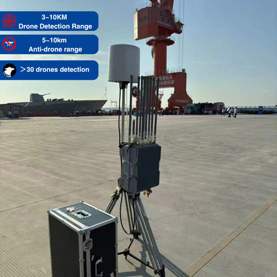 Detector de drones de nivel de protección IP66 para cobertura de amplia frecuencia y alta precisión en vigilancia por radio pasiva
