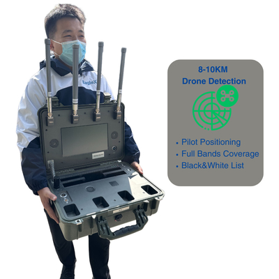 8KM FPV Drone Detection Range Detector de drones UAV portátil para conciertos, policía, tropas, automóviles