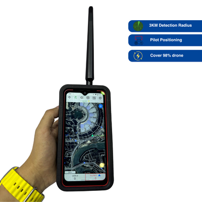 Detector de drones portátil LZ001: Drones compactos, precisos y seguimiento de piloto con detección pasiva