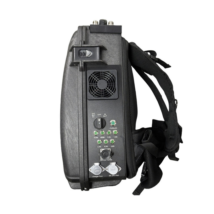 300W 350W Anti FPV Jammer Mochila 400MHz 800MHz 1.2G 2.4G 5.2G 5.8G 1