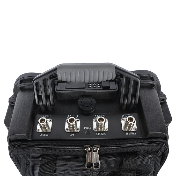900M 2.4G 5.8G Drone Jammer Mochila anti UAV FPV Jammer de hombre 0