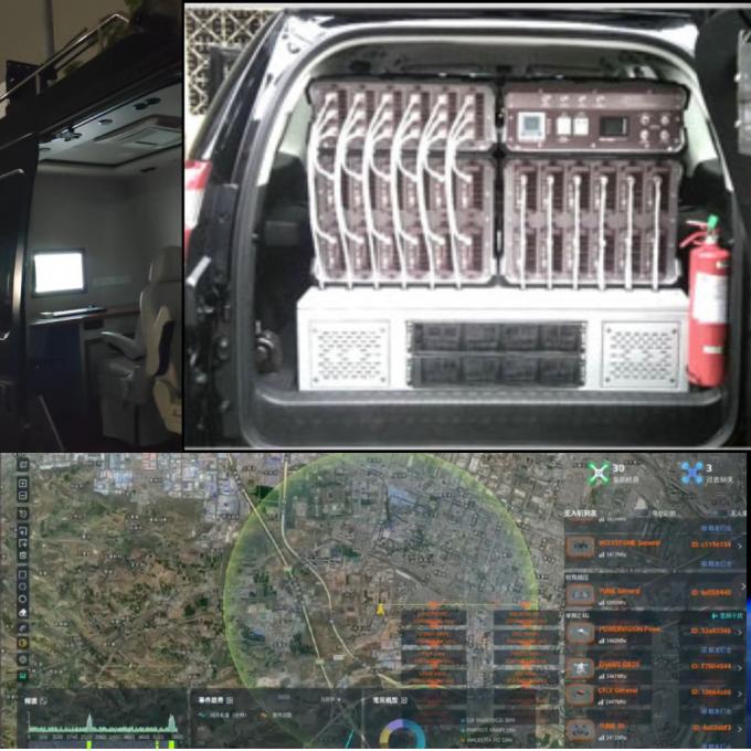 Vehículo SUV Drone Jammer 8KM Detección FPV 3KM Contramedida Solución anti-drone 0