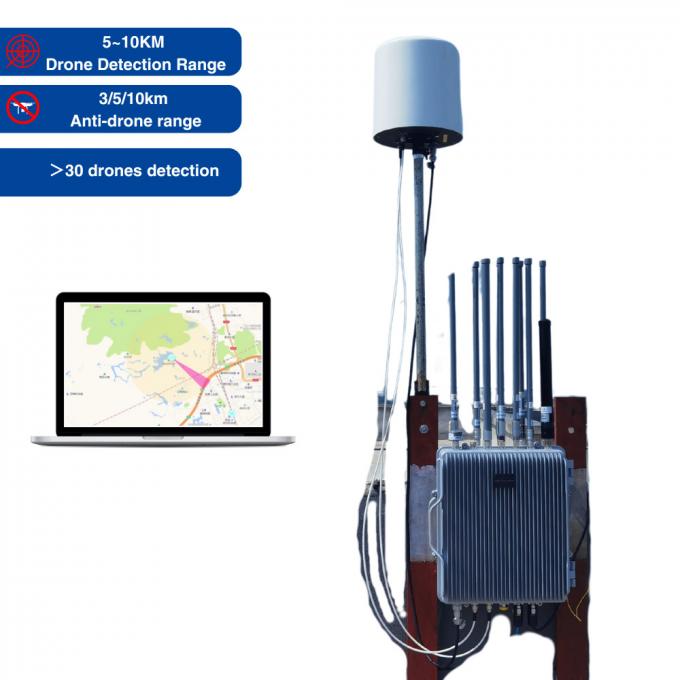 Detección de interferencias de drones FPV fijo y anti-drones Detector de drones UAV Detección de interferencias de sistema 5.8 GHz 0
