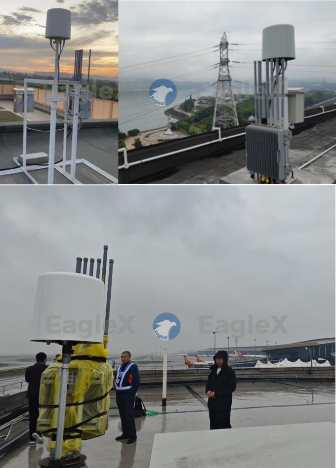 5000m 5KM Distancia DJI FPV Detector de drones fijo Detección 360° Cobertura 400-6000MHz 0